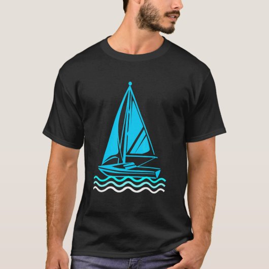 Vissers zeilboot Vist zeilkapitein T-shirt (Voorkant)