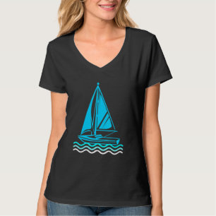 Vissers zeilboot Vist zeilkapitein T-shirt