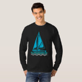 Vissers zeilboot Vist zeilkapitein T-shirt (Voorkant volledig)