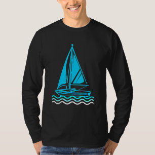 Vissers zeilboot Vist zeilkapitein T-shirt