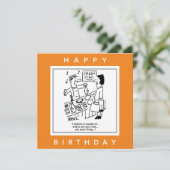 Vissers zingen over makreel-Cartoon Kaart (Staand voorkant)