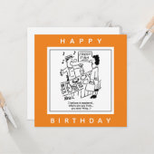 Vissers zingen over makreel-Cartoon Kaart (Voorkant / Achterkant in situ)