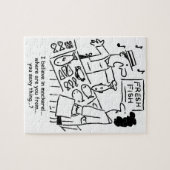 Vissers zingen over makreel-Cartoon Legpuzzel (Horizontaal)