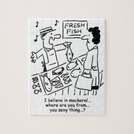 Vissers zingen over makreel-Cartoon Legpuzzel