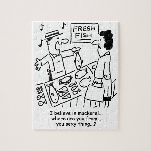 Vissers zingen over makreel-Cartoon Legpuzzel (Verticaal)