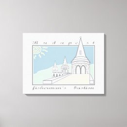 Vissersbastion, Boedapest, Hongarije, Magyar Canvas Afdruk