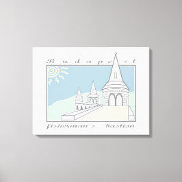 Vissersbastion, Boedapest, Hongarije, Magyar Canvas Afdruk