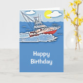 Vissersboot op de Volle zee Kaart (Gele Bloem)