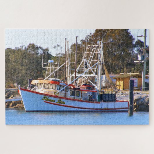 Vissersboot, Yamba, Australië Legpuzzel (Horizontaal)