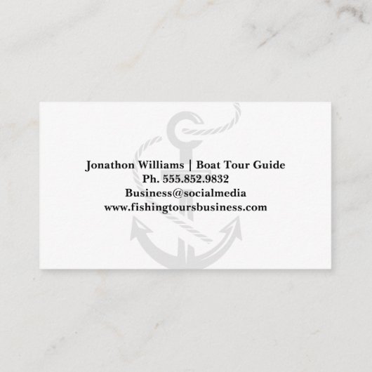 Vissersboot | Zeeanker Visitekaartje (Achterkant)