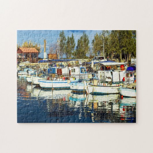 Vissersboten Cyprus. Legpuzzel (Horizontaal)