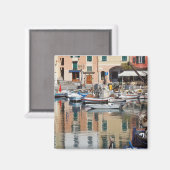 vissersboten in Camogli Magneet (Voorkant / Achterkant)