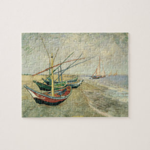 Vissersboten op het strand door Vincent van Gogh Legpuzzel