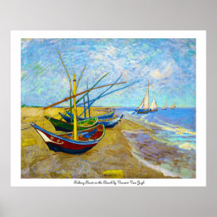 Vissersboten op het Strand door Vincent van Gogh Poster