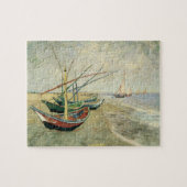 Vissersboten op het strand van Vincent van Gogh Legpuzzel (Horizontaal)
