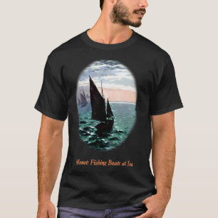 Vissersboten op zee t-shirt