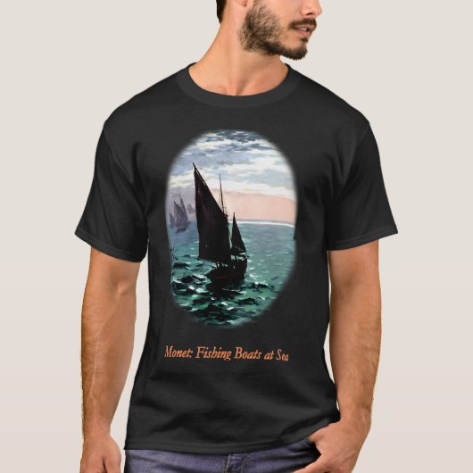 Vissersboten op zee t-shirt (Voorkant)