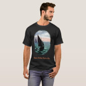 Vissersboten op zee t-shirt (Voorkant volledig)