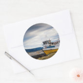 Vissersboten Ronde Sticker (Envelop)