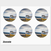 Vissersboten Ronde Sticker (Vel)