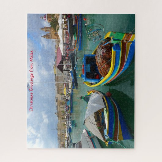 Vissersboten van Malta. Legpuzzel (Verticaal)