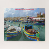 Vissersboten van Malta. Legpuzzel (Horizontaal)