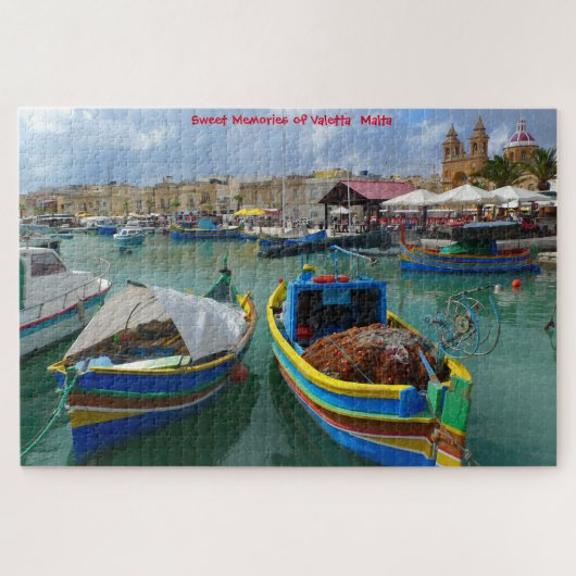 Vissersboten van Malta. Legpuzzel (Horizontaal)