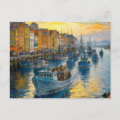 Vissersboten Verlaten de Haven, Claude Monet, Zons Briefkaart (Voorkant)