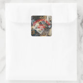 Vissersdek vierkante sticker (Tas)