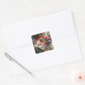 Vissersdek vierkante sticker (Envelop)
