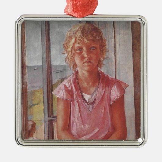 Vissersdochter Metalen Ornament (Voorkant)