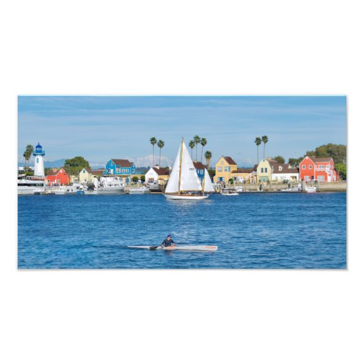 Vissersdorp - Marina Del Rey, CA Foto Afdruk (Voorkant)