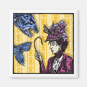 Vissershaak - Pop Gothic Nightmare Surreal Cartoon Magneet