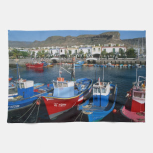 Vissershaven, Puerto de Mogan, Gran Canaria, Theedoek