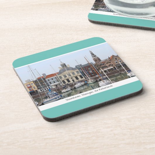 Vissershaven Uitzicht, Vlissingen, Nederland Bier Onderzetter (Linkerzijde)