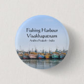 Vissershaven Vizag Ronde Button 3,2 Cm (Voorkant)