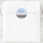Vissershaven Vizag Ronde Sticker (Tas)