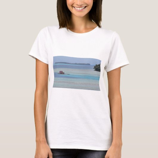 Vissershuisje op prachtige Raiatea T-shirt (Voorkant)