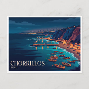 Vissersstrand Chorrillos Lima Peru Briefkaart