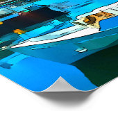 Vissersvaartuig in Koroni Harbour A2 - Poster (Hoek)