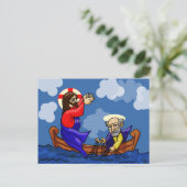 Vissersvaartuigen voor Mannen Briefkaart (Staand voorkant)