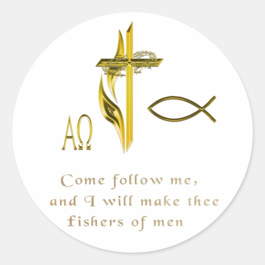 Vissersvaartuigen voor Mannen Ronde Sticker (Voorkant)