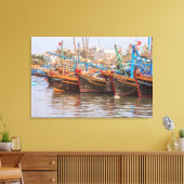 Vissersvloot Canvas Afdruk (Insitu (Woonkamer))