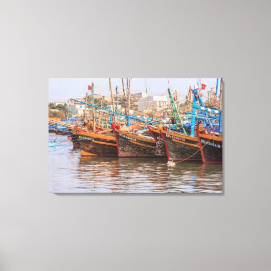 Vissersvloot Canvas Afdruk (Voorkant)