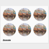 Vissersvloot Ronde Sticker (Vel)
