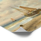Vissersvolk Op Het Strand Poster (Hoek)