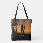 Vissersvrouw in de schemering tote bag (Achterkant)
