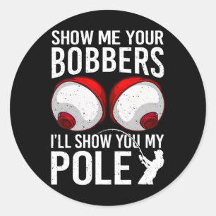 Visshirts voor mannen Grappige cadeaus Laat me je Ronde Sticker