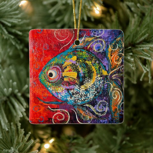 Vissiervis Keramisch Ornament (Boom)