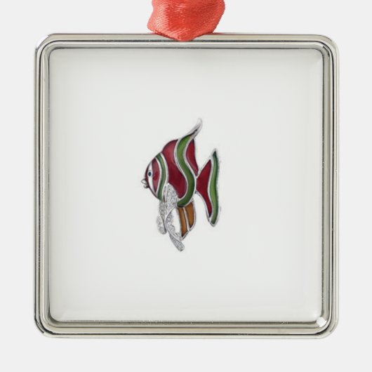 Vissiervis Metalen Ornament (Voorkant)